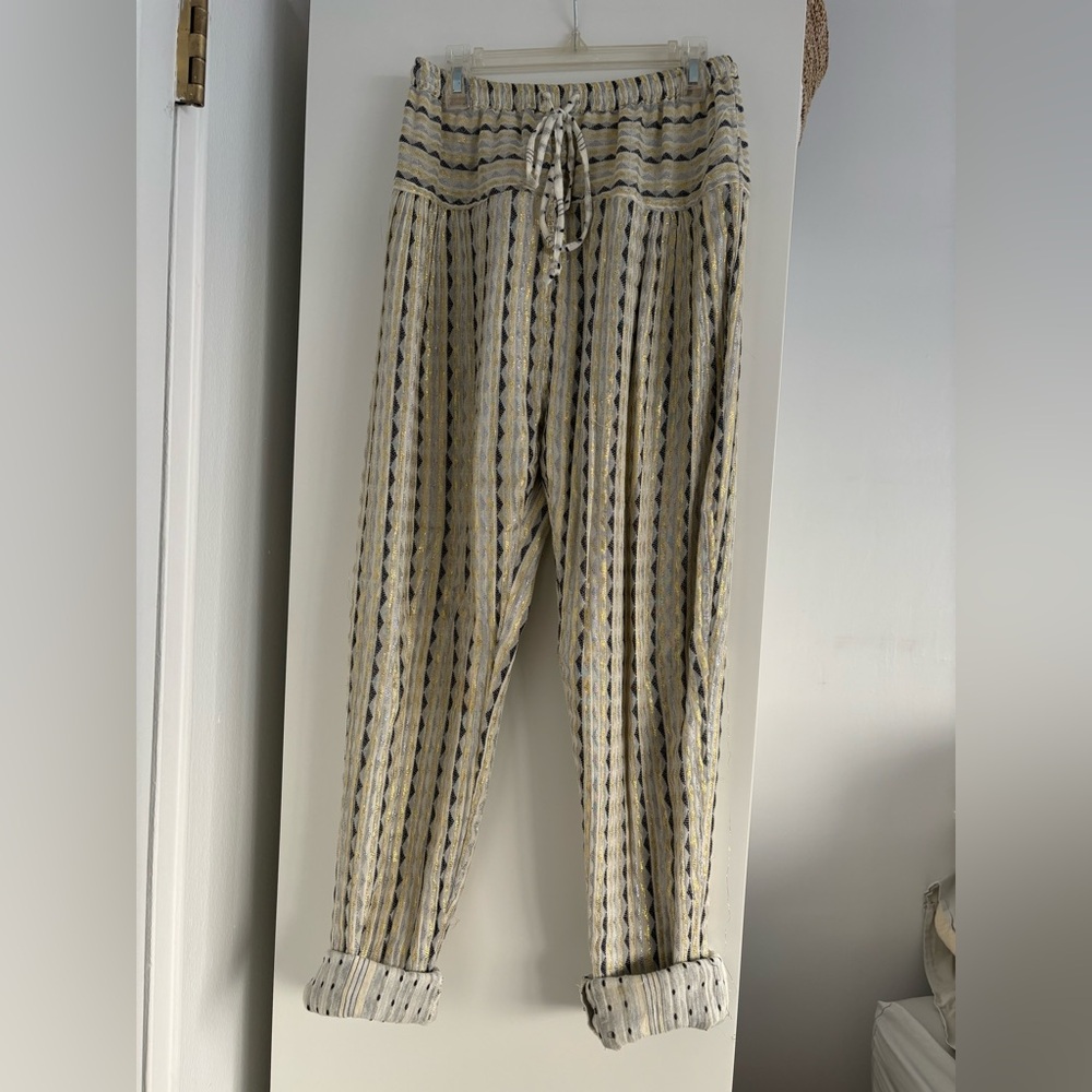 Ace & Jig metallic drawstring cotton pants - size S